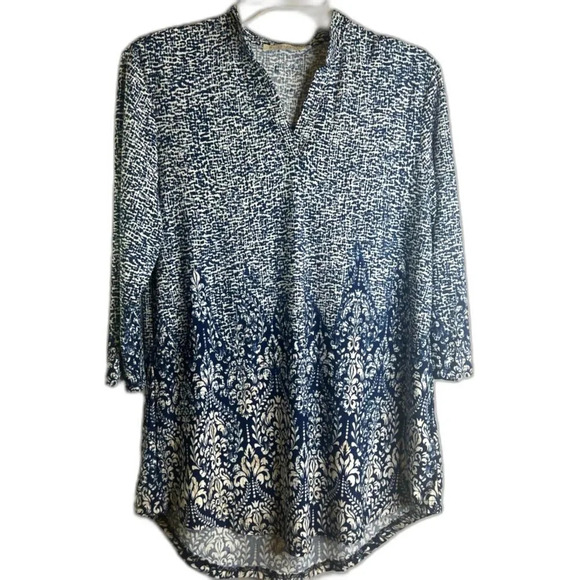 Bai Sheng GT Vneck Tunic Blouse Size Medium - Picture 1 of 10